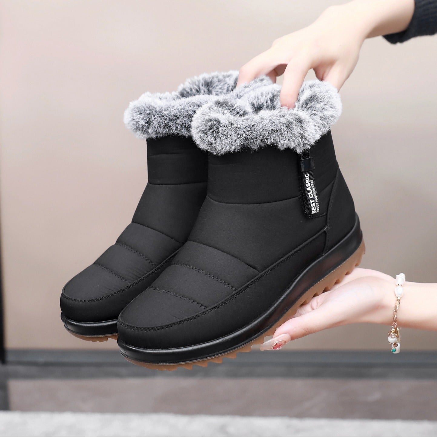 Bottines d’Hiver Chaudes avec Fermeture Éclair – Vora™